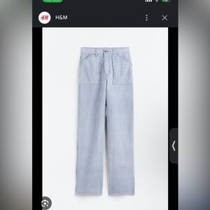 H&M blue and white striped pants